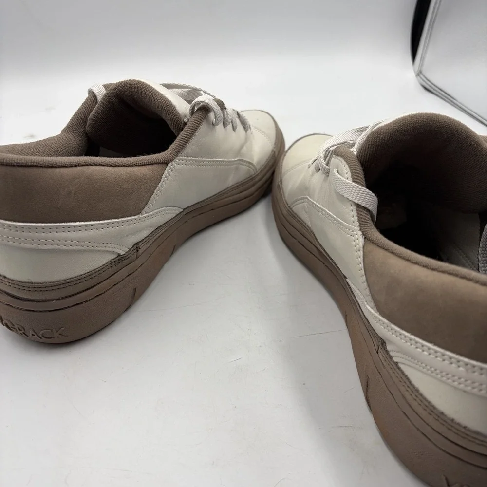 Vintage VanGrack Tan White Leather Sneakers Shoes 80's Very Rare Men's Size 12